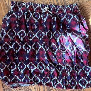 Kavu Vibrant Geometric Skirt - Red and Blue